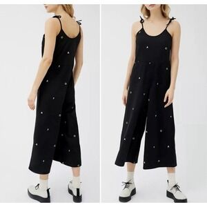 Lazy Oaf Sz 6 Allover Logo Alphabet Jumpsuit Jumper Romper One Piece Wide Leg